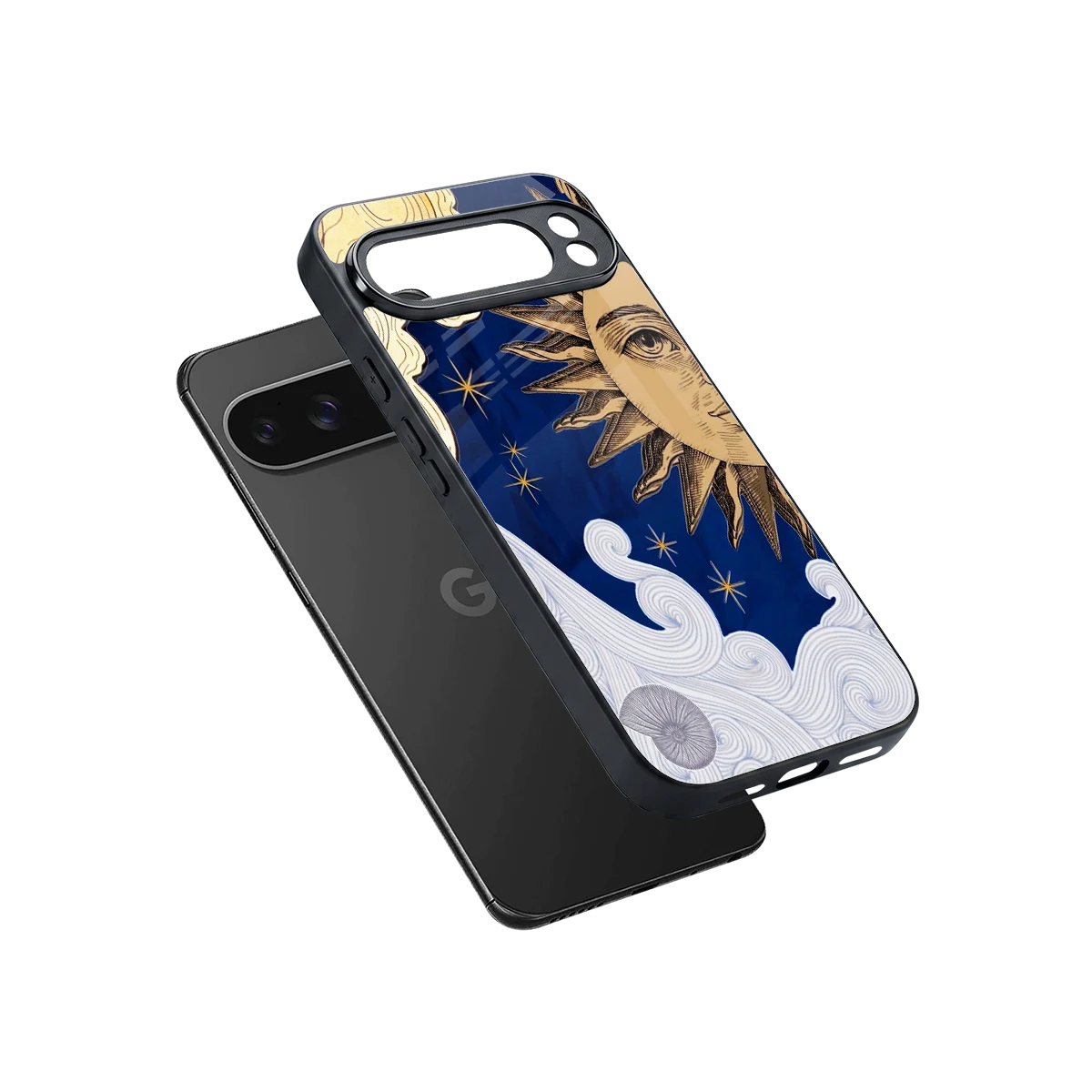 Solar Bliss sleek google pixel 10 pro xl cover with tempered glass back and TPU edges