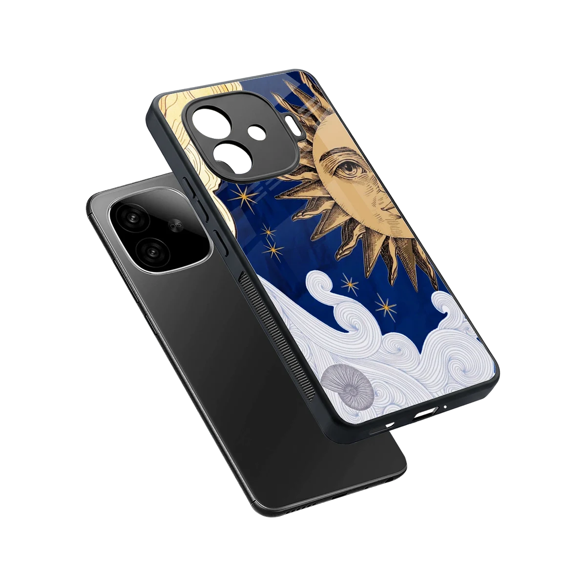 Solar Bliss sleek iqoo neo 10r 5g cover with tempered glass back and TPU edges