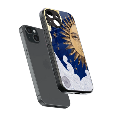 Solar Bliss sleek iphone 13 cover with tempered glass back and TPU edges