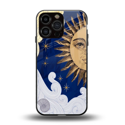 Solar Bliss back phone cover | glass case for iphone 15 pro max