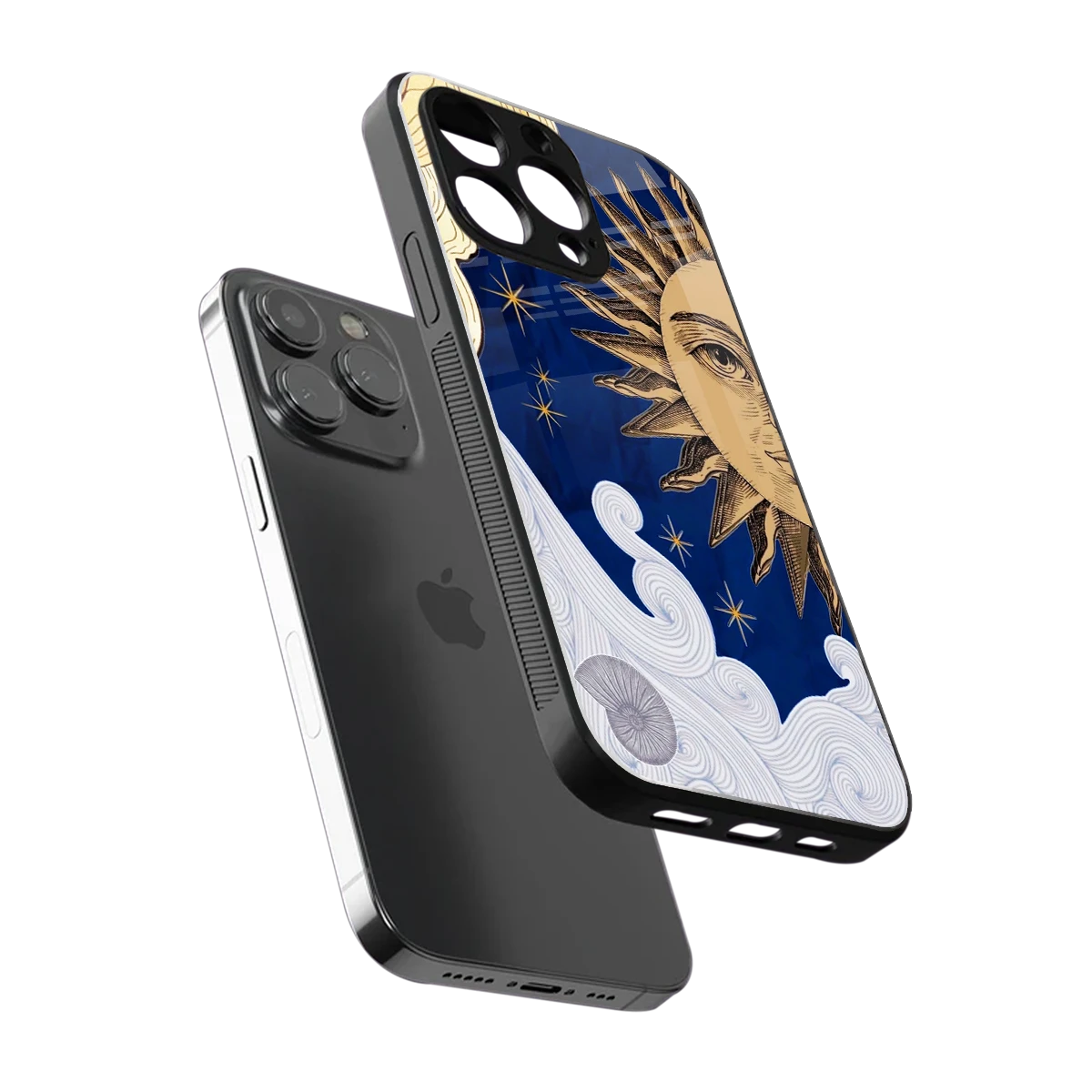 Solar Bliss sleek iphone 15 pro max cover with tempered glass back and TPU edges