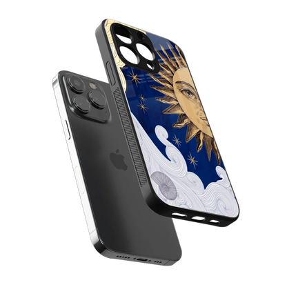 Solar Bliss sleek iphone 15 pro cover with tempered glass back and TPU edges
