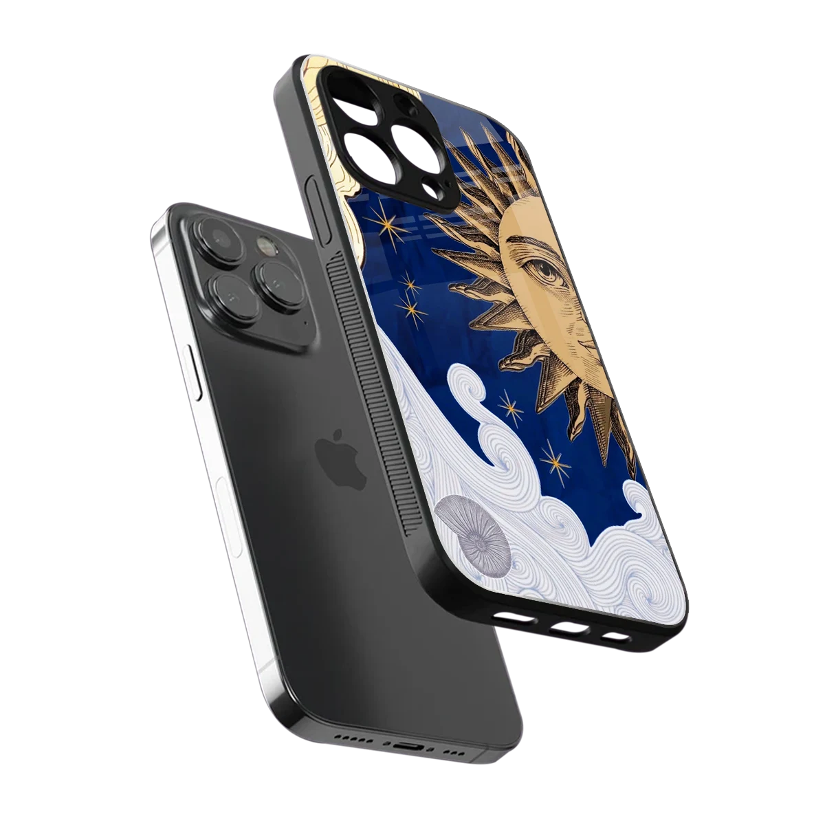 Solar Bliss sleek iphone 16 pro max cover with tempered glass back and TPU edges