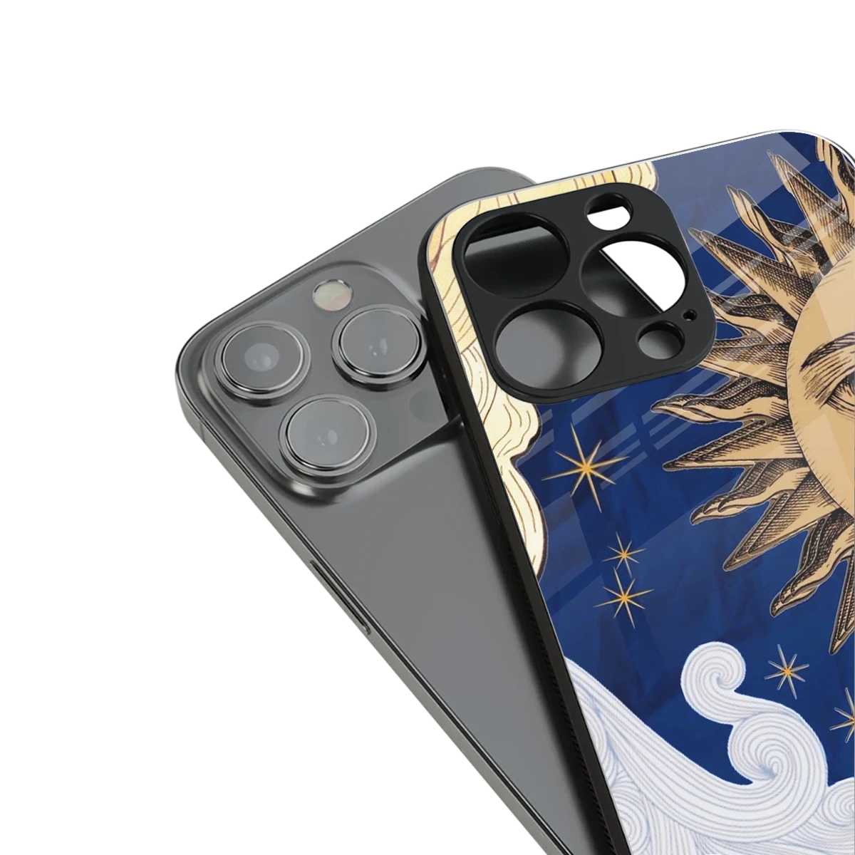 Solar Bliss stylish phone case for iphone 15 pro | glossy glass and slim fit