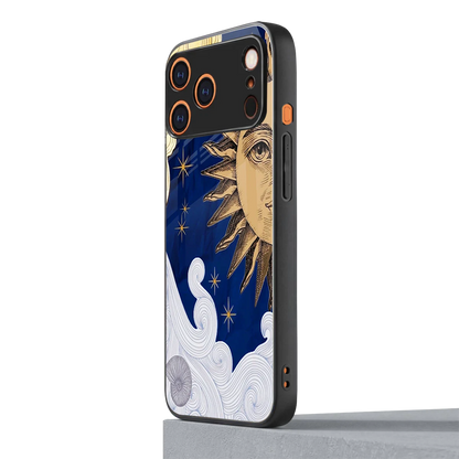Solar Bliss iphone 17 pro mobile cover | shockproof glass phone case