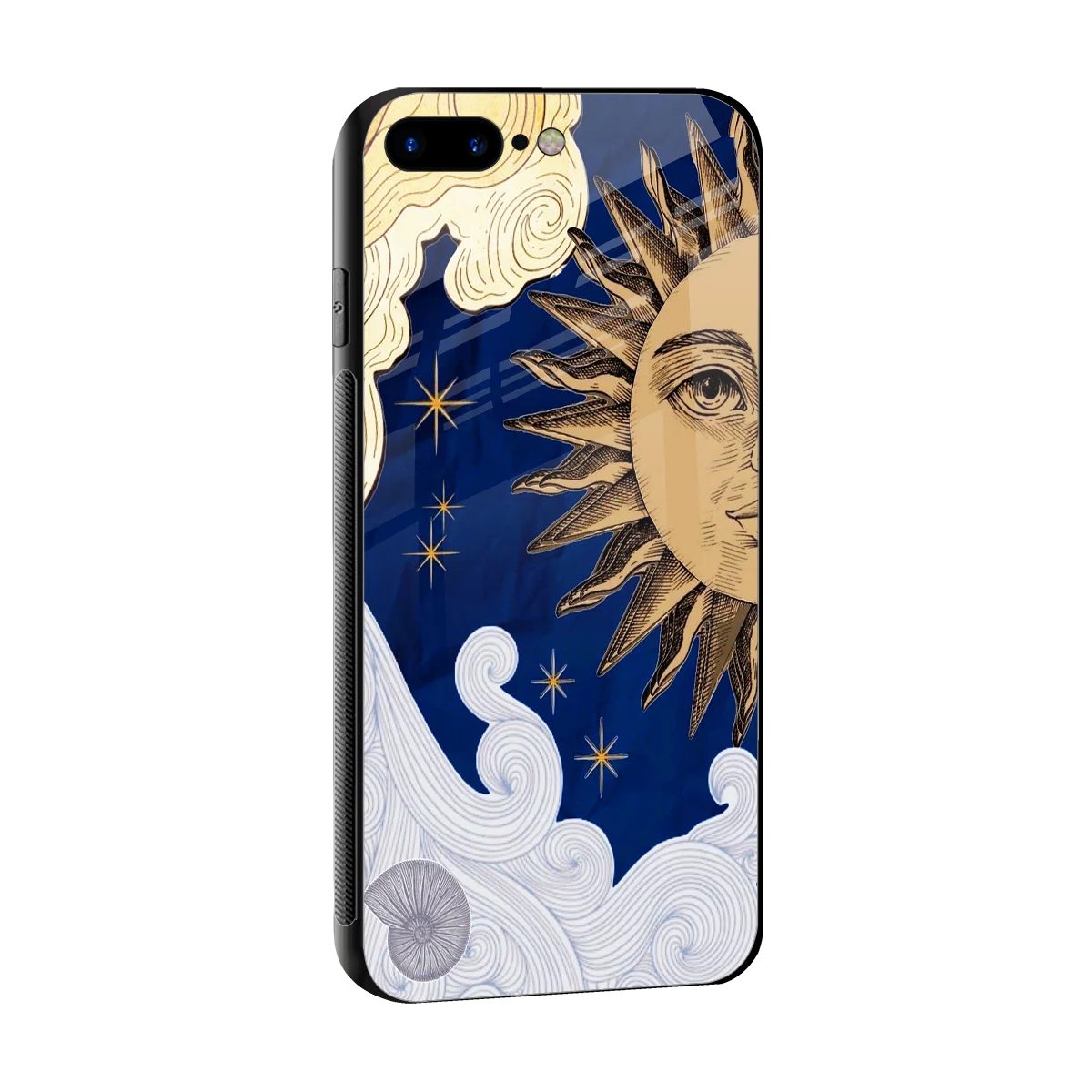Solar Bliss sleek iphone 8 plus cover with tempered glass back and TPU edges