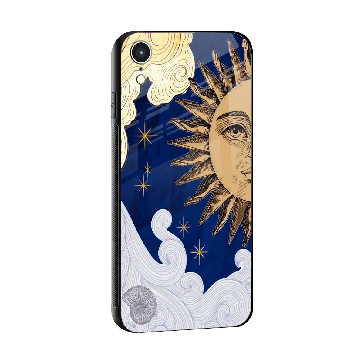 Solar Bliss sleek iphone xr cover with tempered glass back and TPU edges