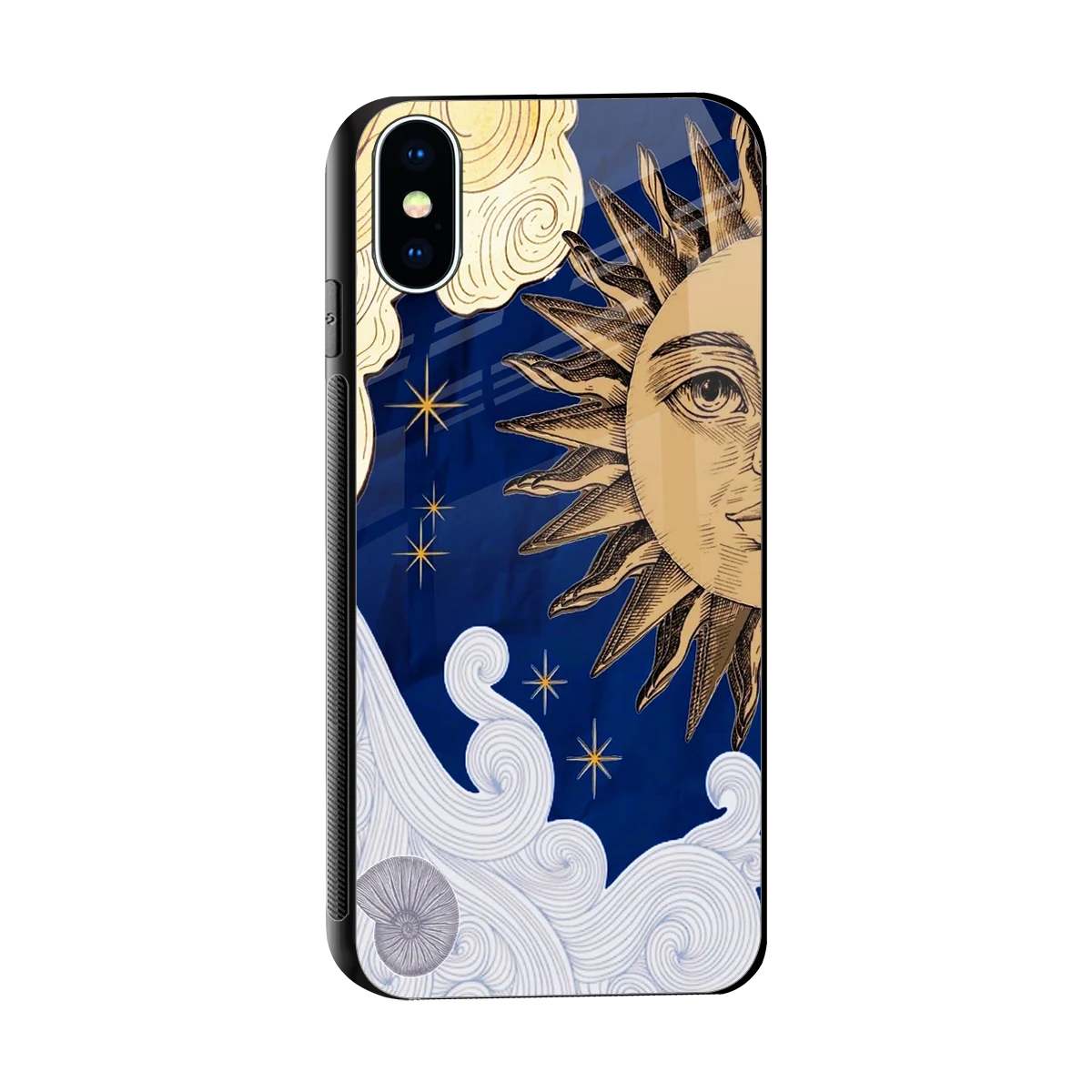 Solar Bliss sleek iphone xs cover with tempered glass back and TPU edges