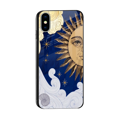 Solar Bliss sleek iphone xs cover with tempered glass back and TPU edges