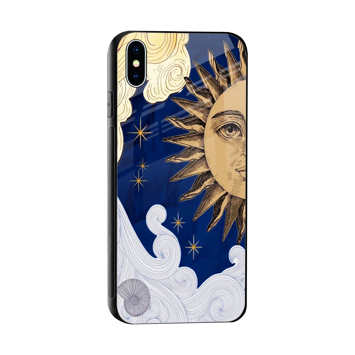 Solar Bliss sleek iphone xs max cover with tempered glass back and TPU edges