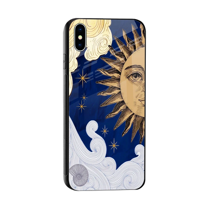 Solar Bliss sleek iphone xs max cover with tempered glass back and TPU edges