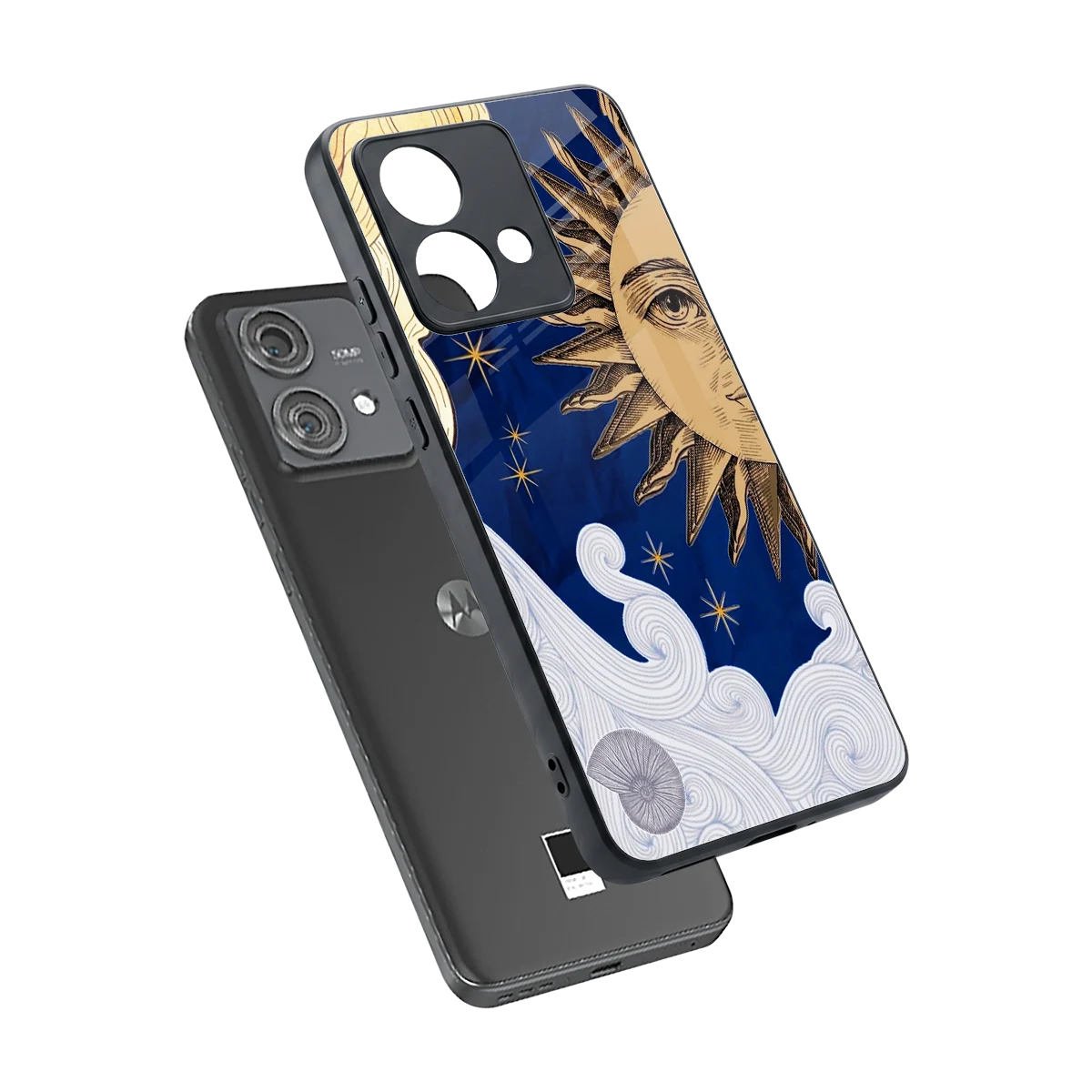Solar Bliss sleek motorola edge 40 neo 5g cover with tempered glass back and TPU edges