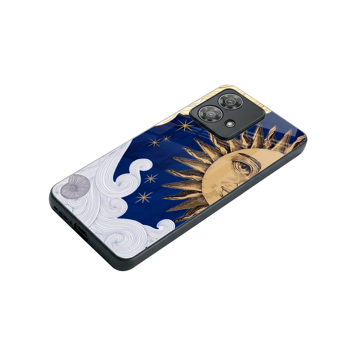 Solar Bliss stylish phone case for motorola edge 40 neo 5g | glossy glass and slim fit