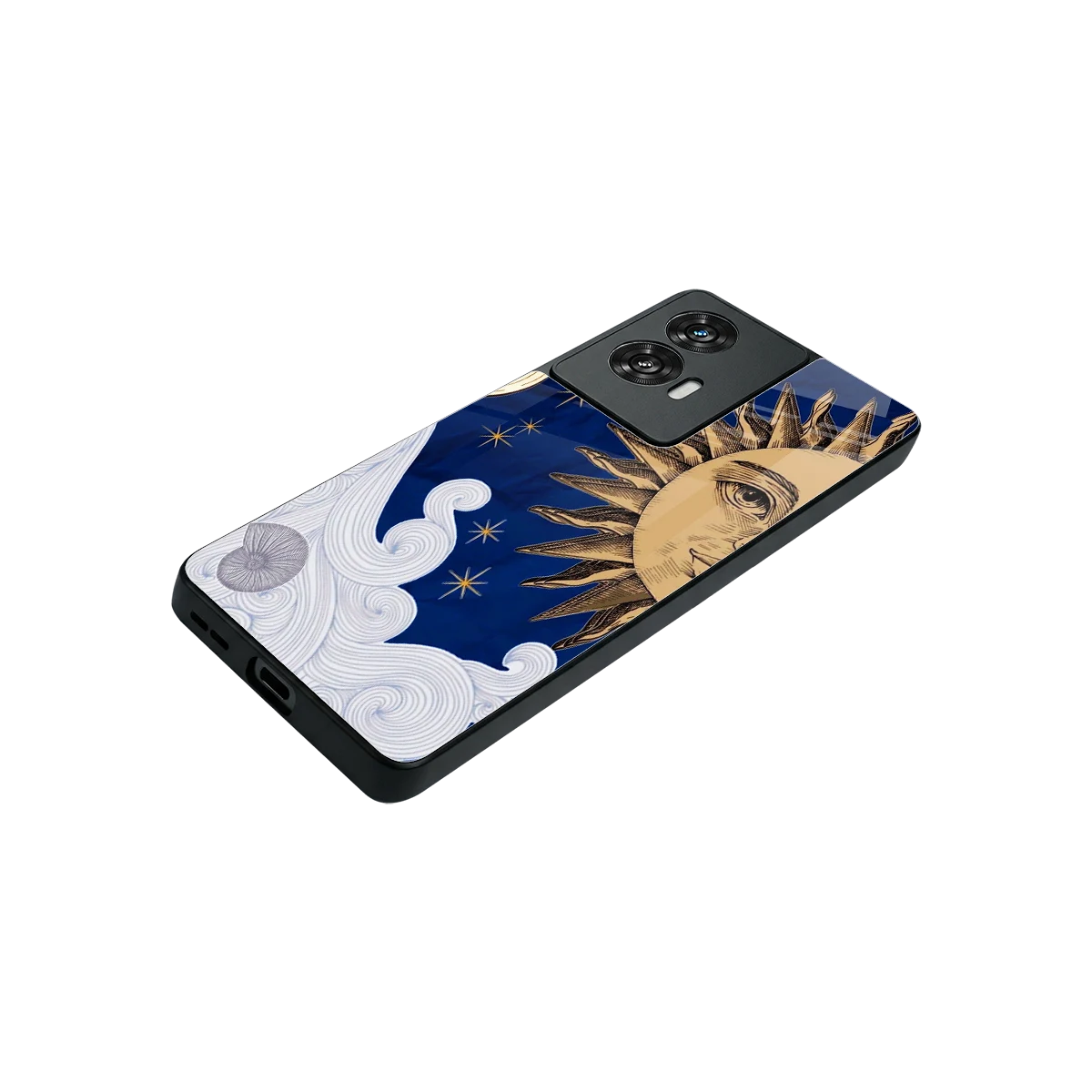 Solar Bliss stylish phone case for motorola edge 50 fusion | glossy glass and slim fit