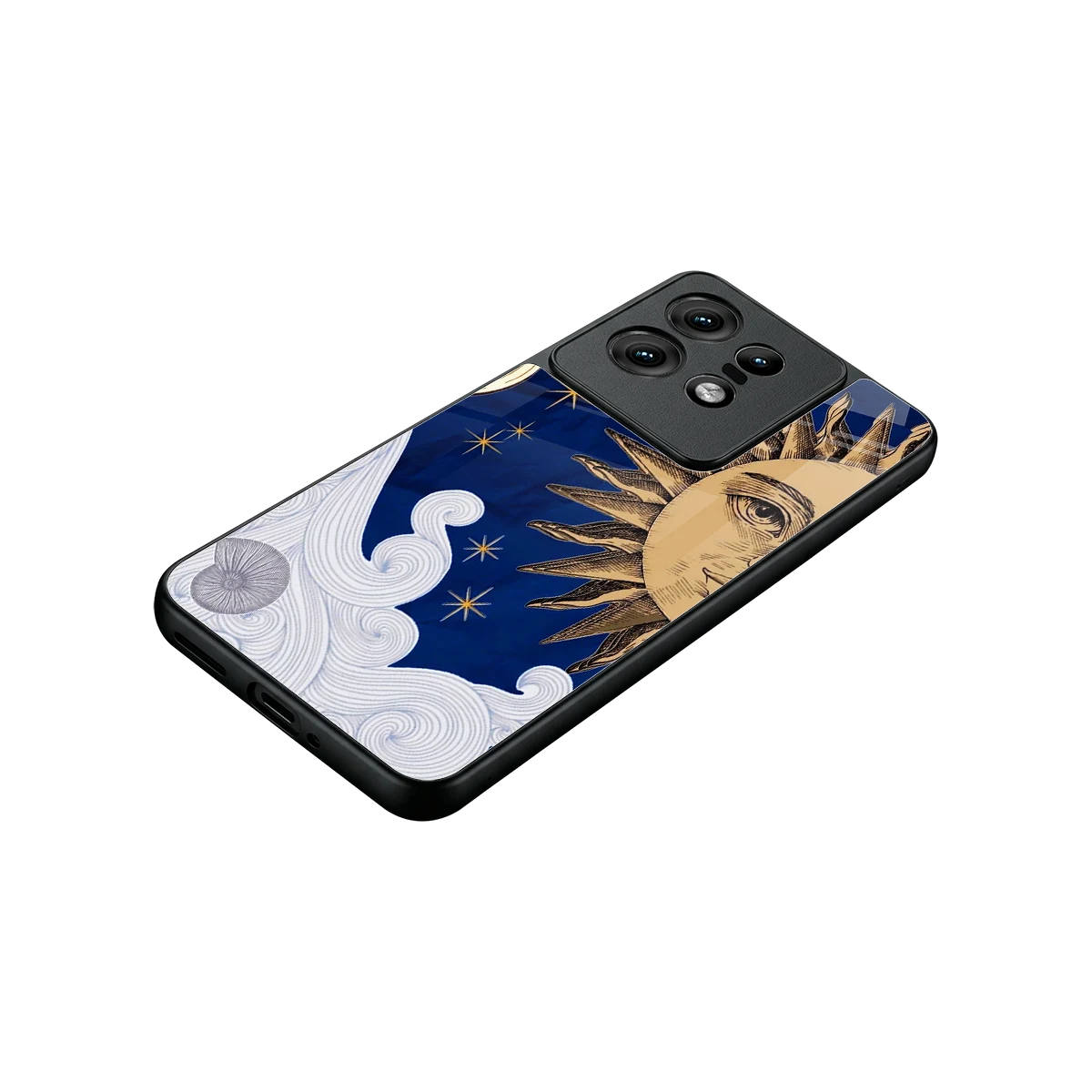 Solar Bliss stylish phone case for motorola edge 50 pro | glossy glass and slim fit