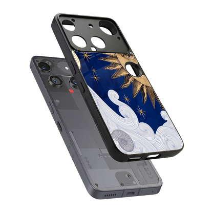 Solar Bliss sleek nothing phone 3 cover with tempered glass back and TPU edges