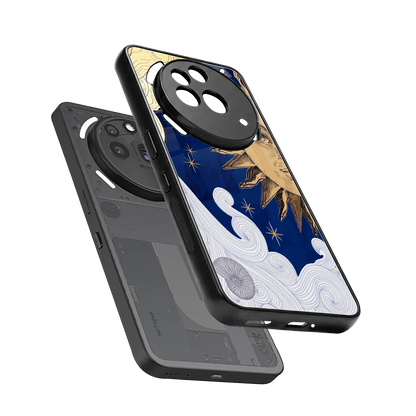 Solar Bliss sleek nothing phone 3a pro cover with tempered glass back and TPU edges