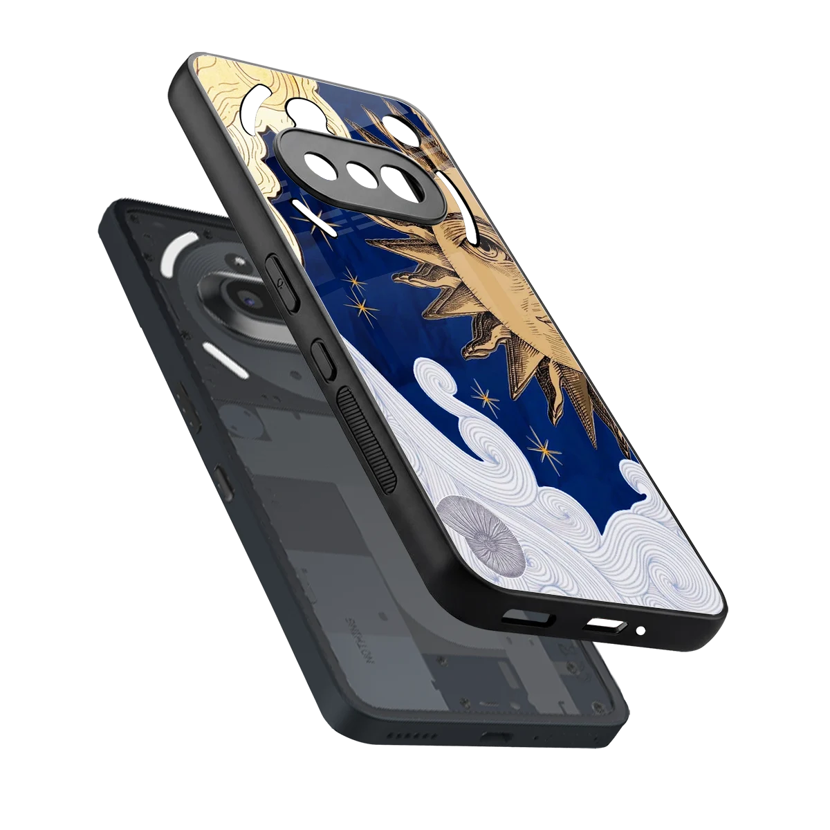 Solar Bliss sleek nothing phone 3a cover with tempered glass back and TPU edges