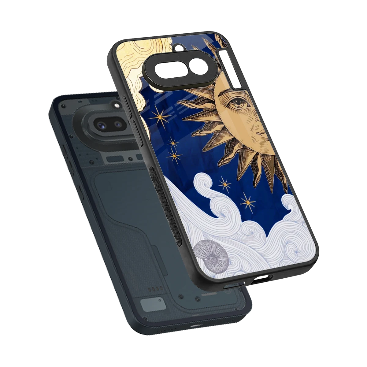 Solar Bliss sleek nothing phone 4a cover with tempered glass back and TPU edges