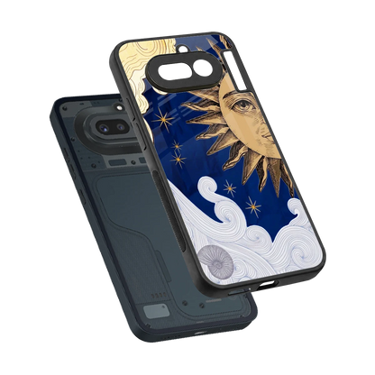 Solar Bliss sleek nothing phone 4a cover with tempered glass back and TPU edges