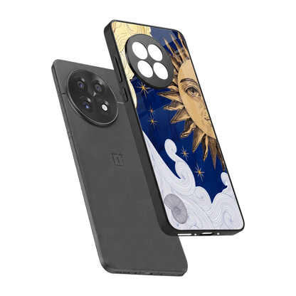 Solar Bliss sleek oneplus 13r cover with tempered glass back and TPU edges