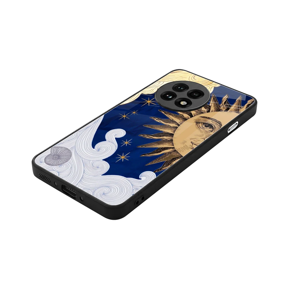 Solar Bliss stylish phone case for oneplus 13r | glossy glass and slim fit