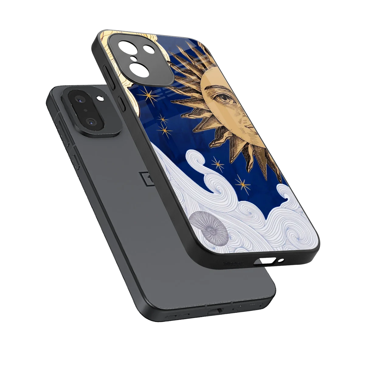 Solar Bliss sleek oneplus 15r cover with tempered glass back and TPU edges