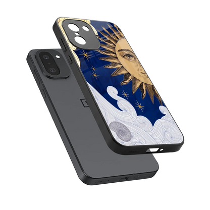 Solar Bliss sleek oneplus 15r cover with tempered glass back and TPU edges