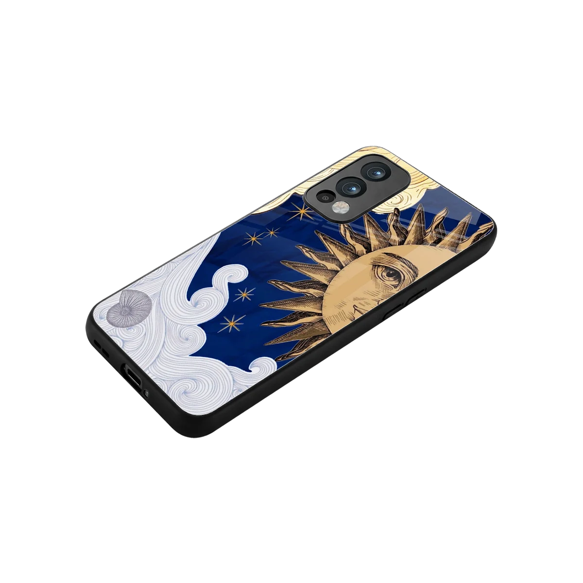 Solar Bliss stylish phone case for oneplus nord 2 | glossy glass and slim fit