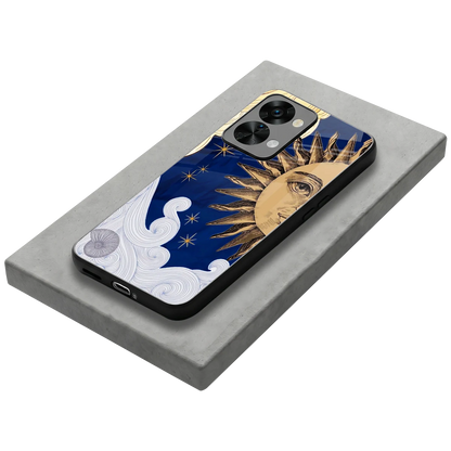 Solar Bliss stylish phone case for oneplus nord 2t | glossy glass and slim fit
