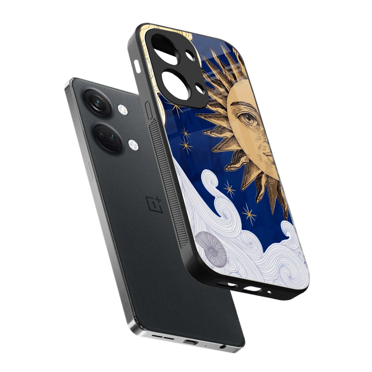 Solar Bliss sleek oneplus nord 3 cover with tempered glass back and TPU edges