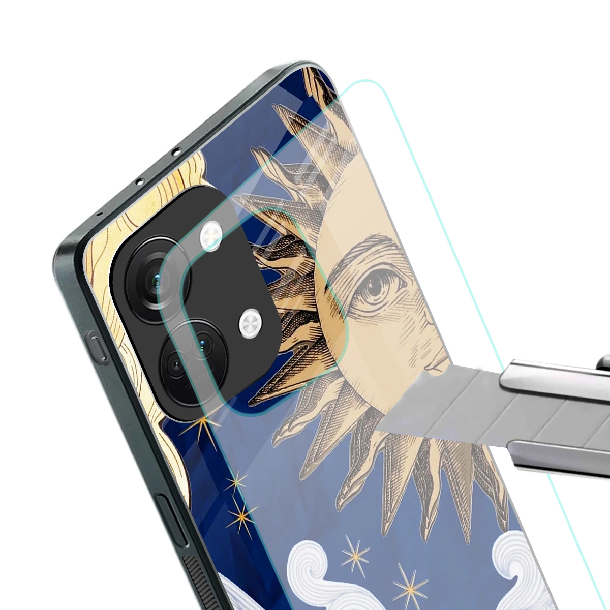 Solar Bliss stylish phone case for oneplus nord 3 | glossy glass and slim fit