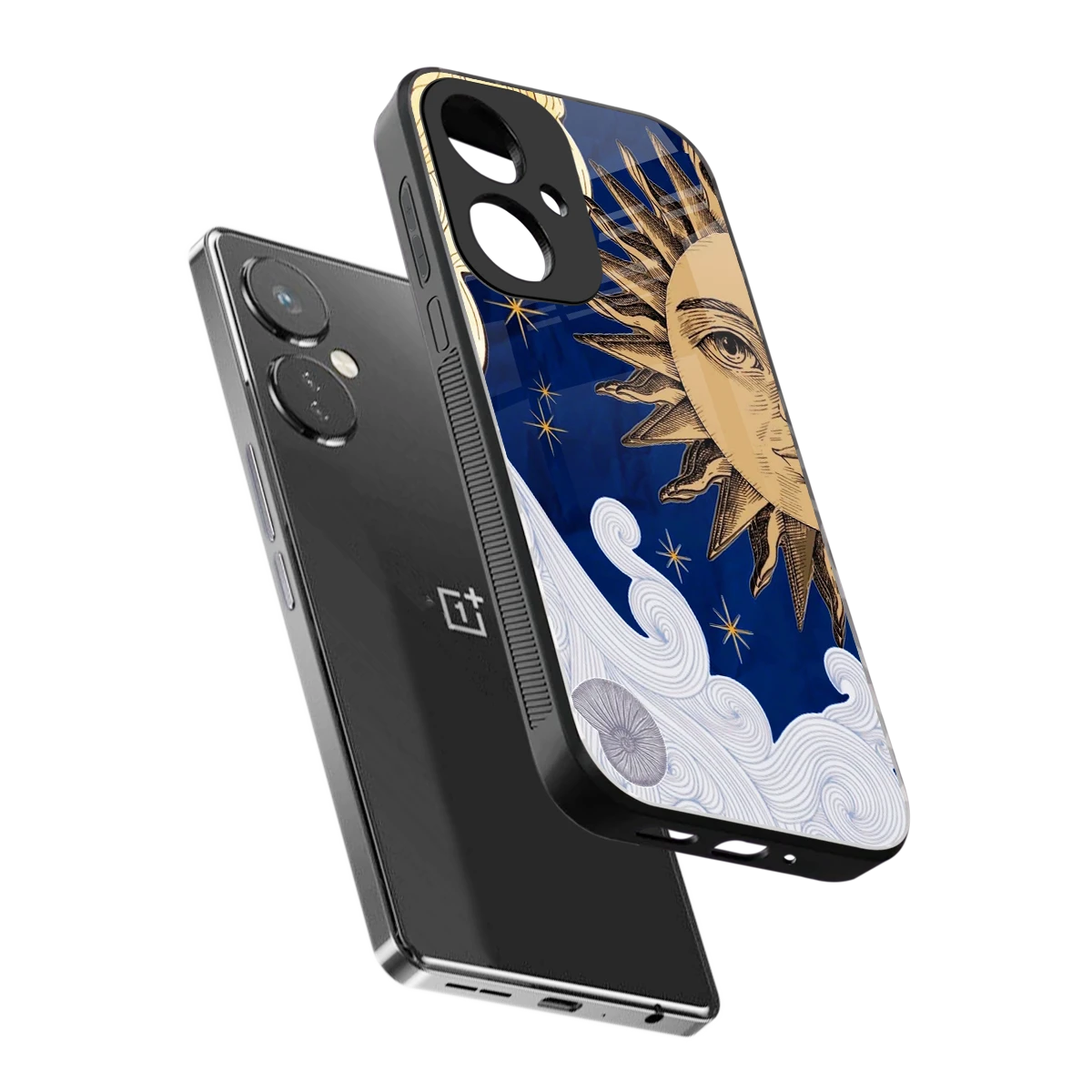 Solar Bliss sleek oneplus nord ce 3 cover with tempered glass back and TPU edges
