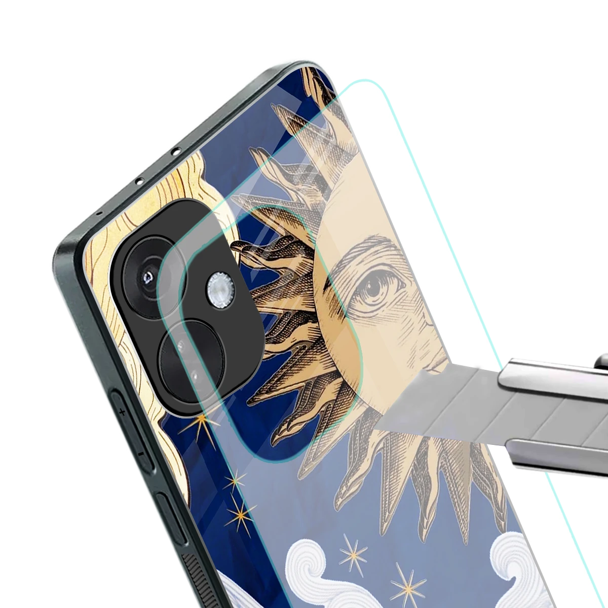 Solar Bliss stylish phone case for oneplus nord ce 3 | glossy glass and slim fit