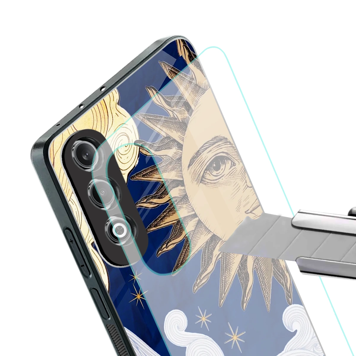 Solar Bliss stylish phone case for oneplus nord ce 4 | glossy glass and slim fit