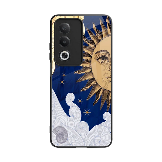 Solar Bliss back phone cover | glass case for oppo a3 pro