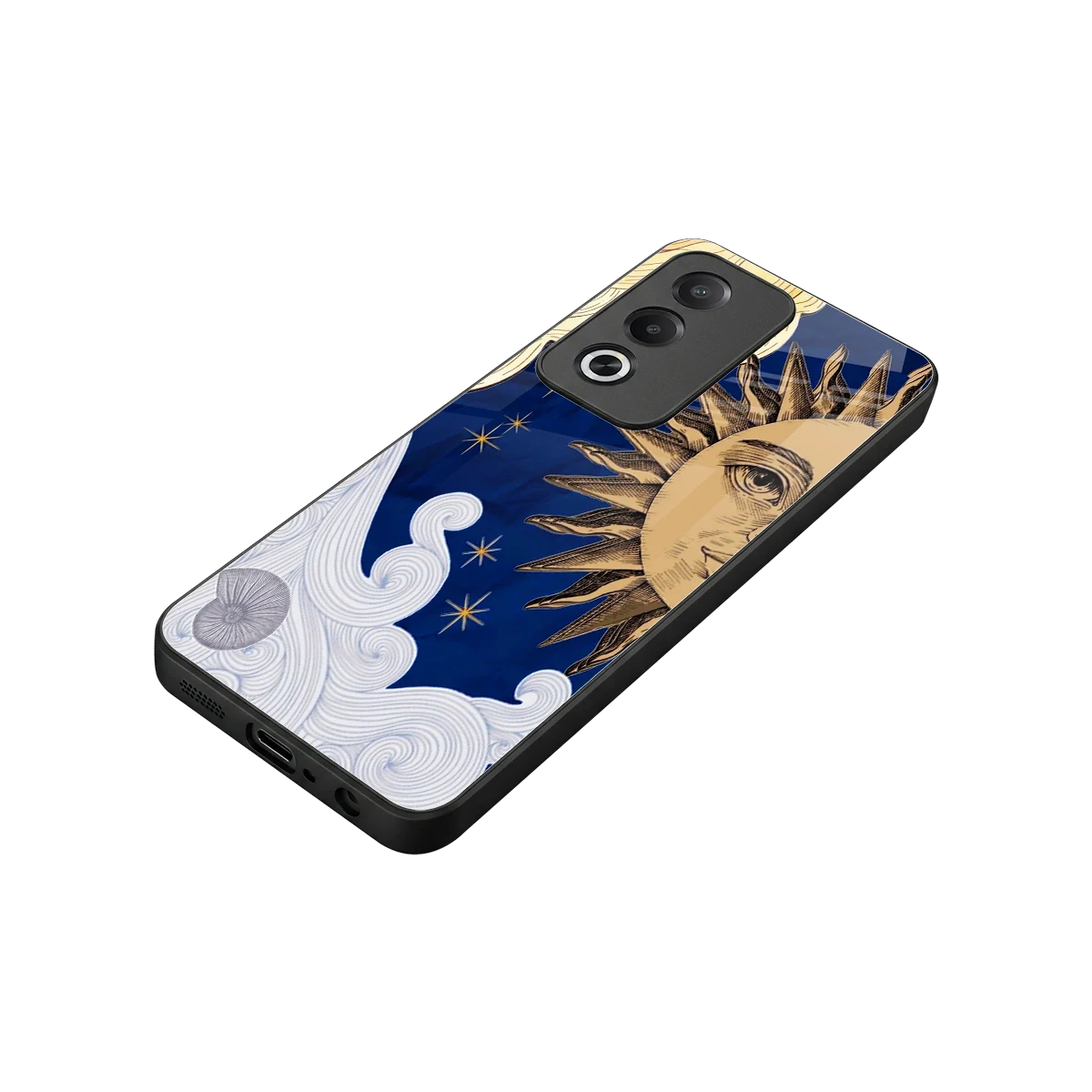 Solar Bliss stylish phone case for oppo a3 pro | glossy glass and slim fit