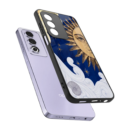 Solar Bliss sleek oppo a3 pro cover with tempered glass back and TPU edges