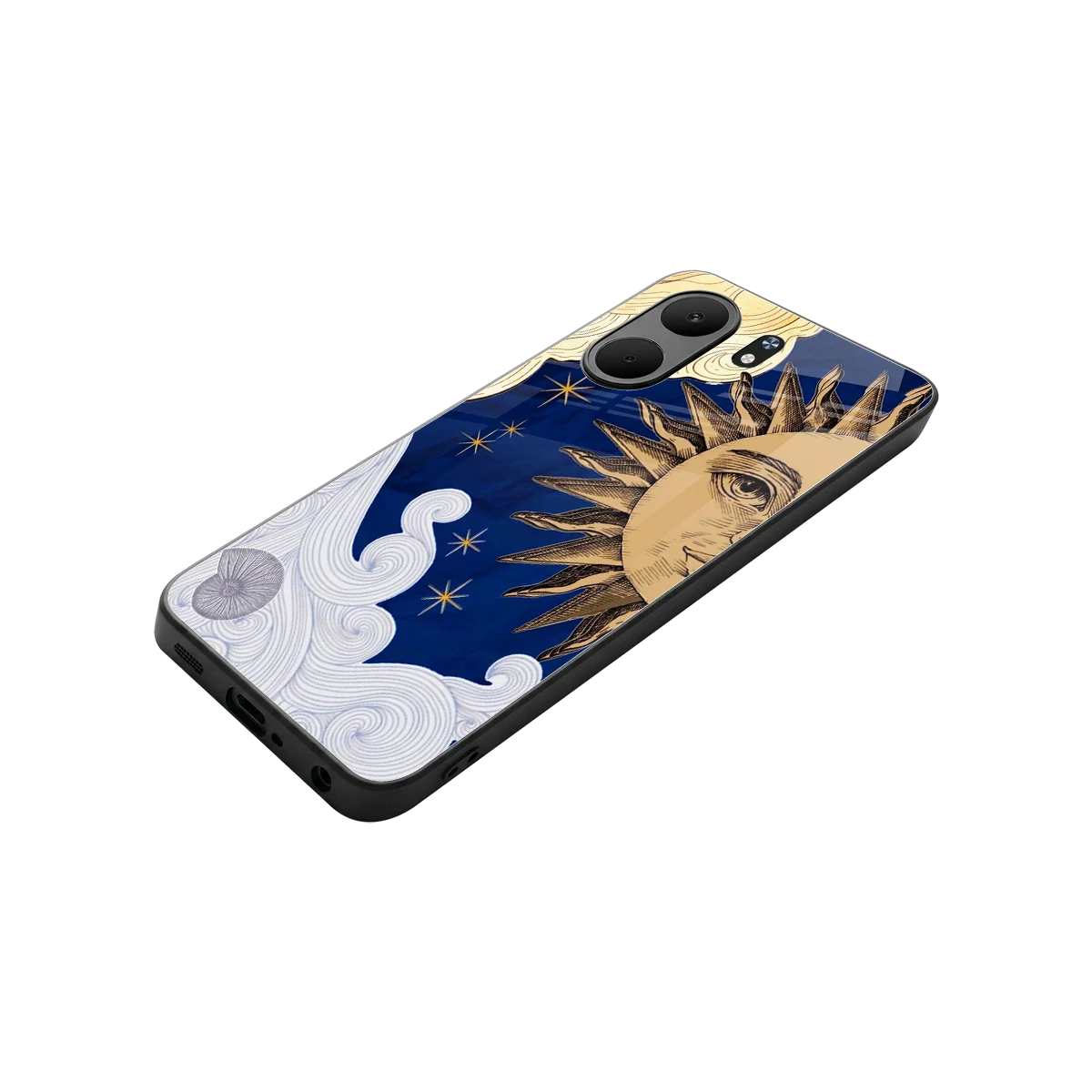 Solar Bliss stylish phone case for oppo a5x 5g | glossy glass and slim fit