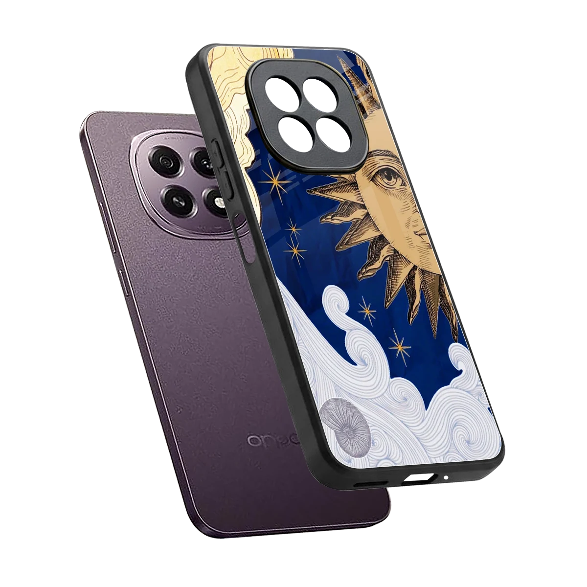 Solar Bliss sleek oppo f29 5g cover with tempered glass back and TPU edges