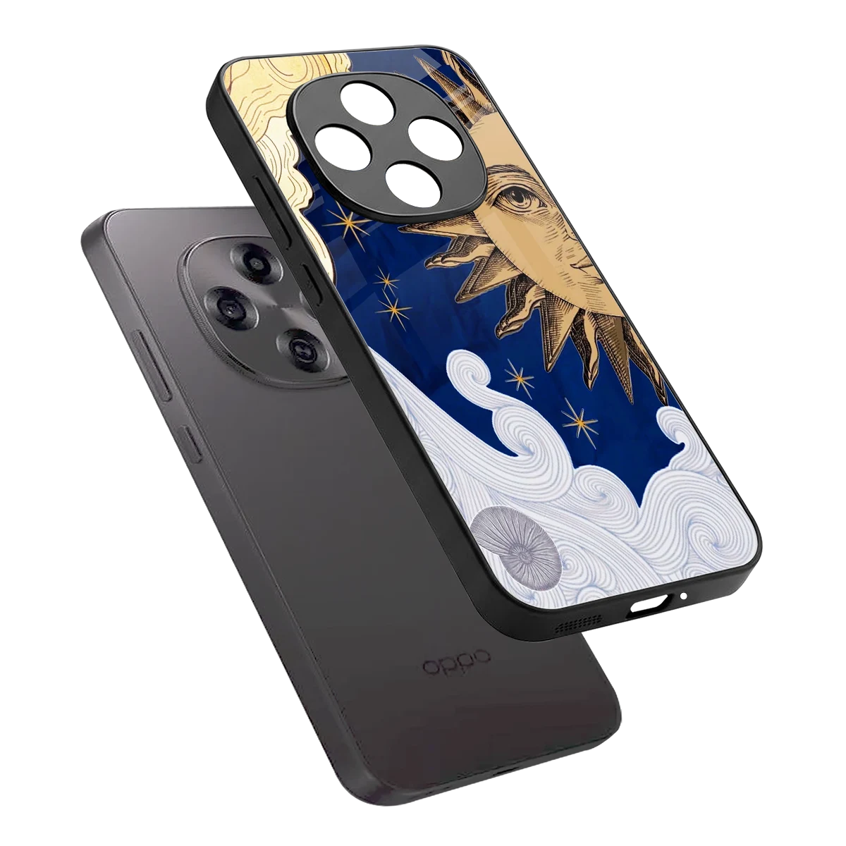 Solar Bliss sleek oppo f31 pro 5g cover with tempered glass back and TPU edges