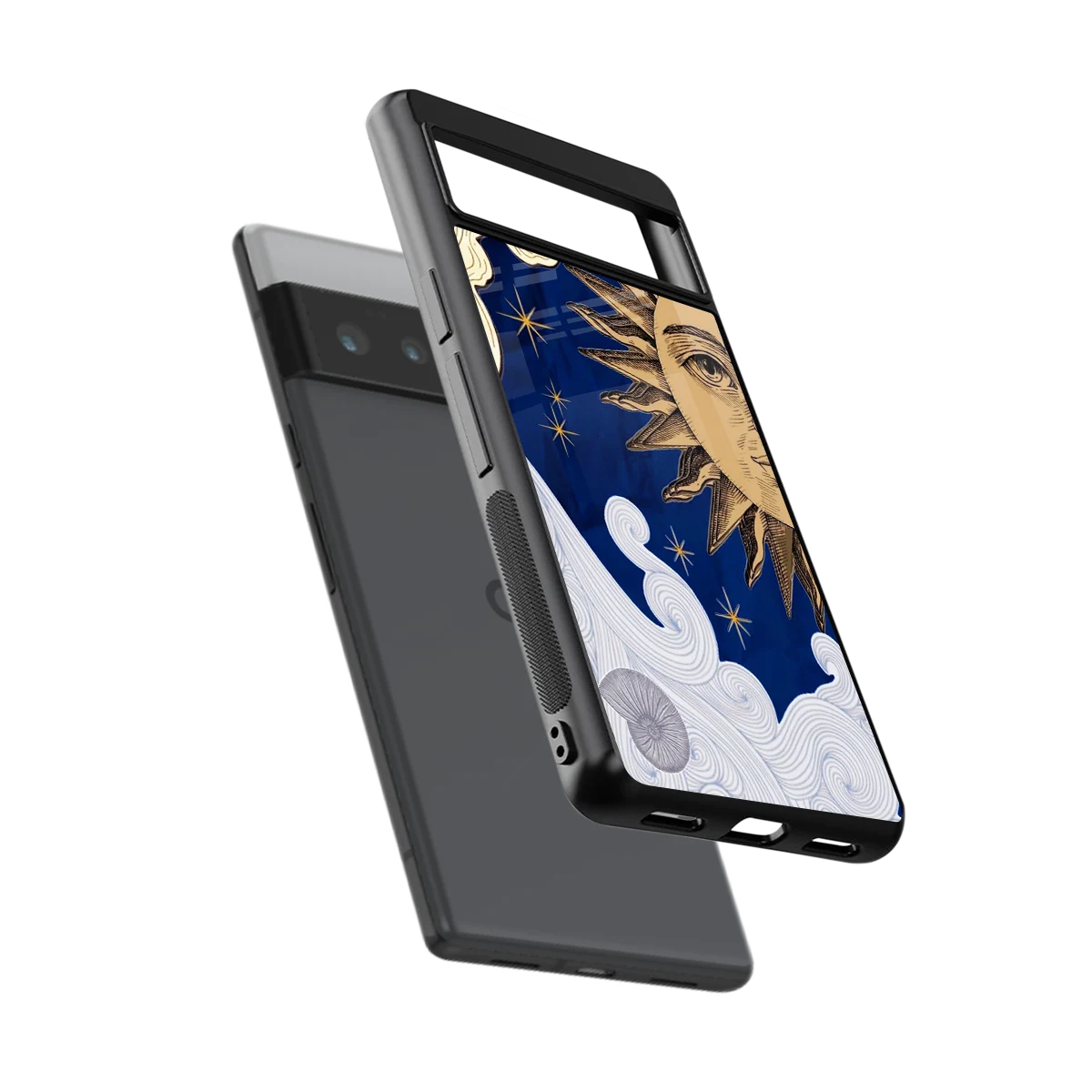 Solar Bliss sleek google pixel 6 pro cover with tempered glass back and TPU edges