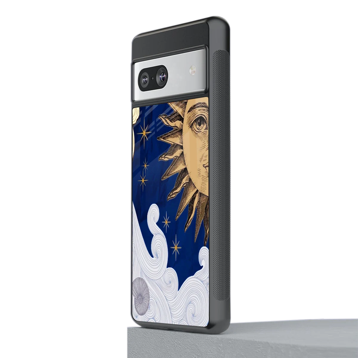 Solar Bliss stylish phone case for google pixel 7a | glossy glass and slim fit