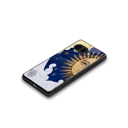 Solar Bliss stylish phone case for google pixel 9a | glossy glass and slim fit