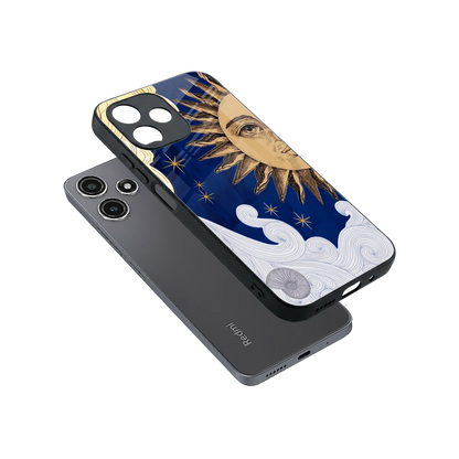 Solar Bliss sleek redmi 12 5g cover with tempered glass back and TPU edges