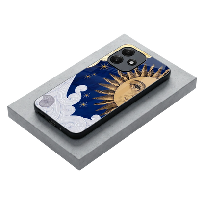 Solar Bliss stylish phone case for redmi 12 5g | glossy glass and slim fit