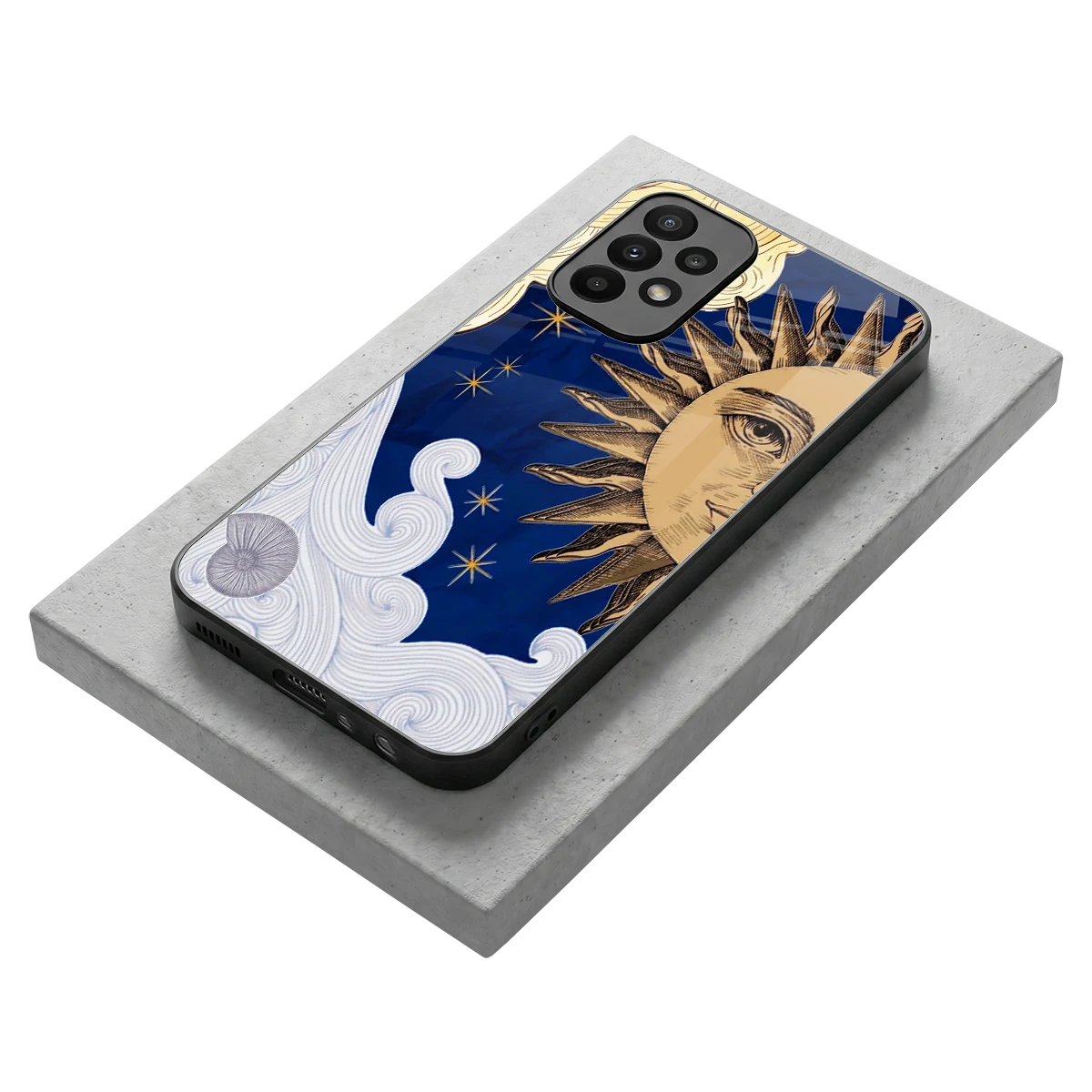 Solar Bliss stylish phone case for samsung galaxy a23 | glossy glass and slim fit
