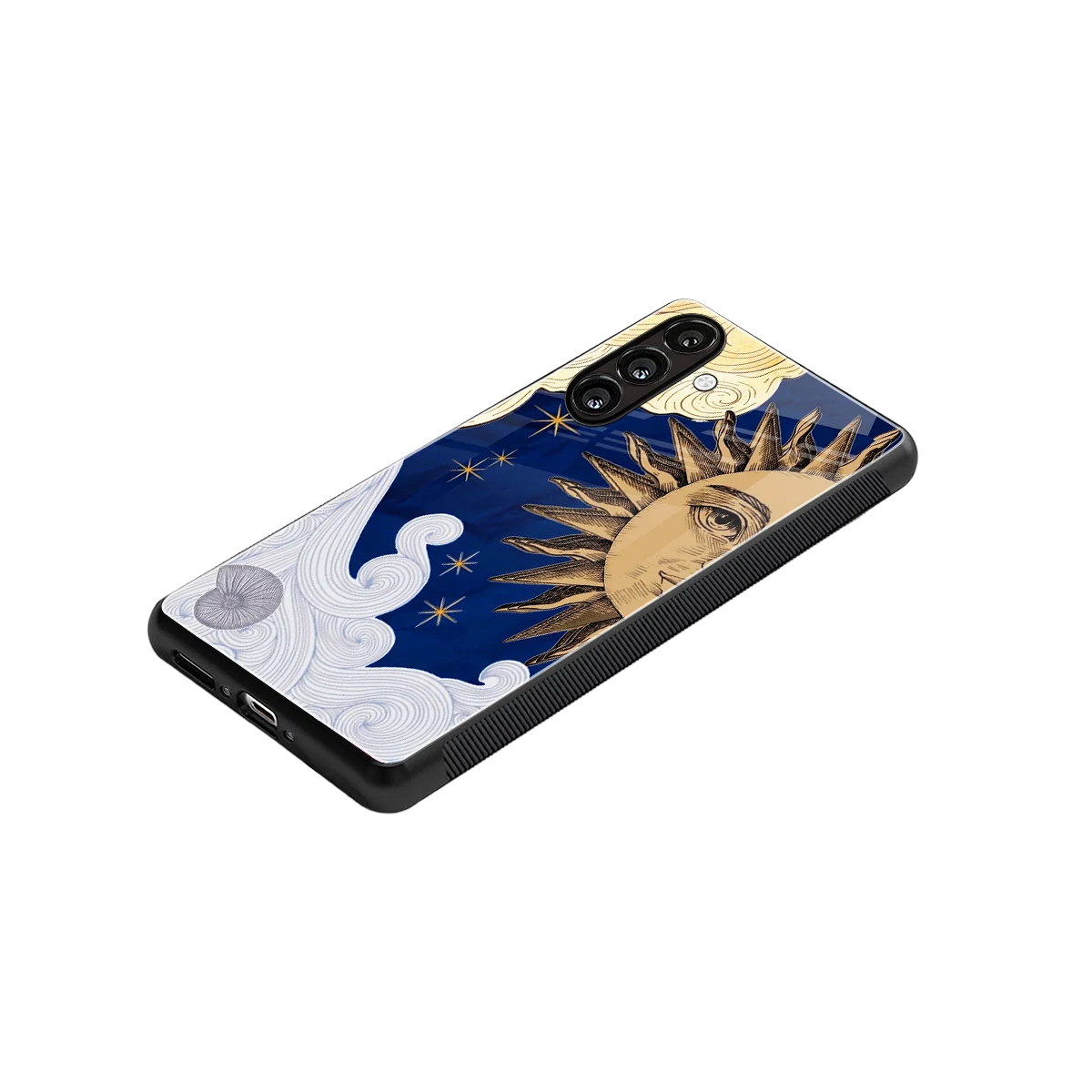 Solar Bliss stylish phone case for samsung galaxy a17 5g | glossy glass and slim fit