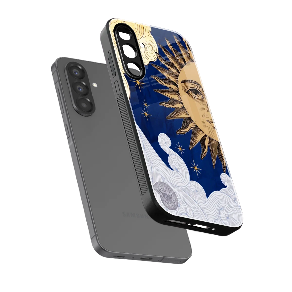 Solar Bliss sleek samsung galaxy a17 5g cover with tempered glass back and TPU edges