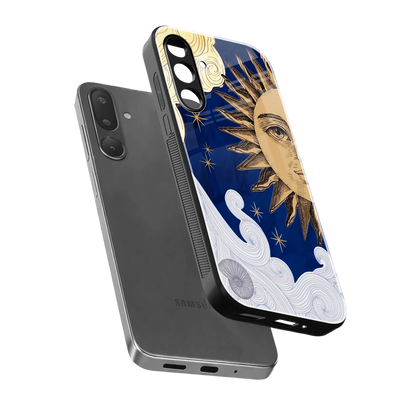 Solar Bliss sleek samsung galaxy m56 5g cover with tempered glass back and TPU edges